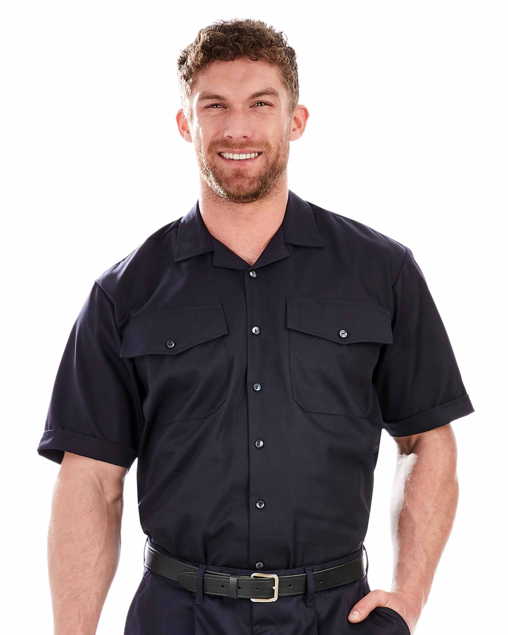 Men’s Lightweight Short Sleeve Fire Shirt – Navy