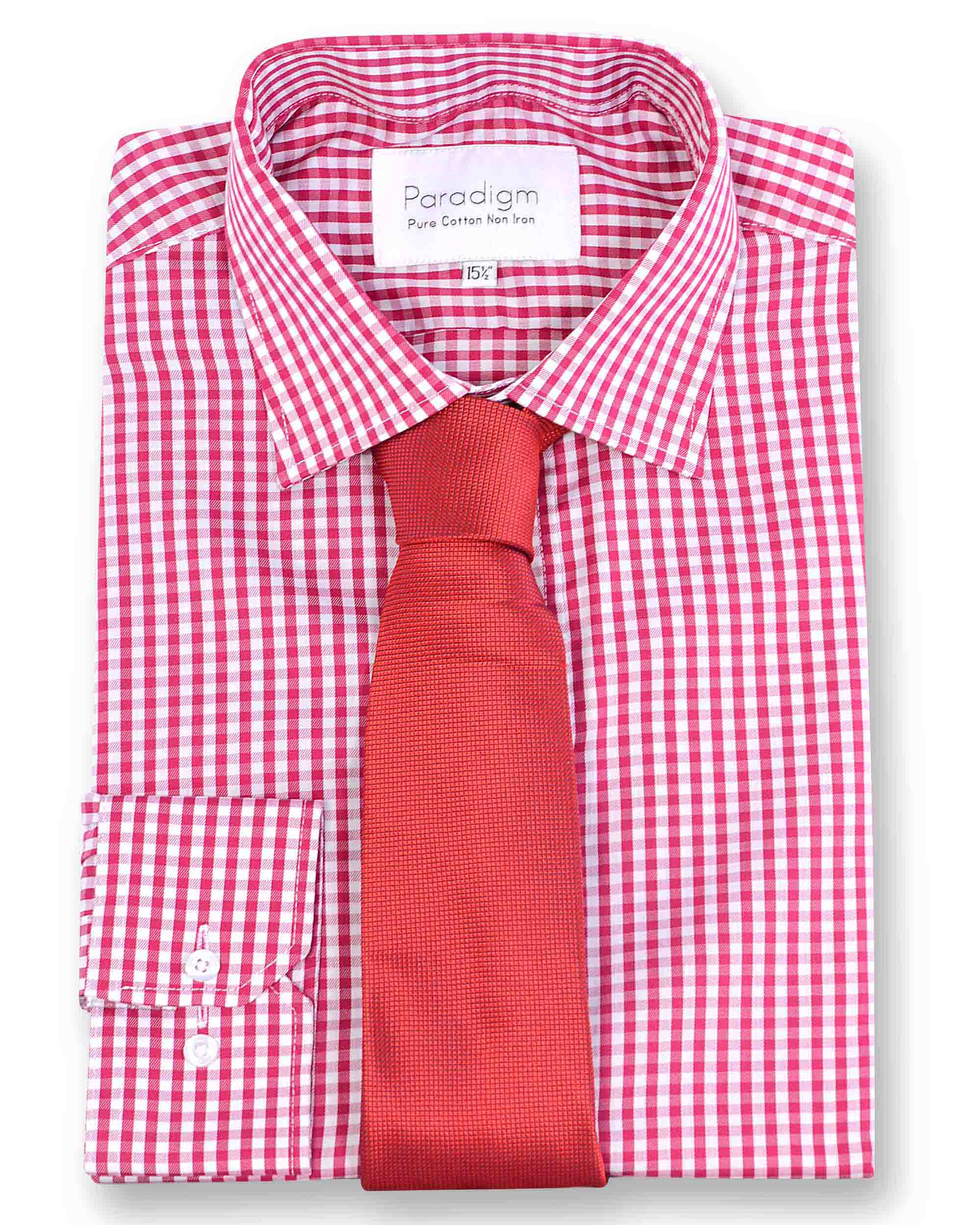 Men's Double TWO Paradigm 100% Cotton Non-Iron Check Shirt | Sugdens ...