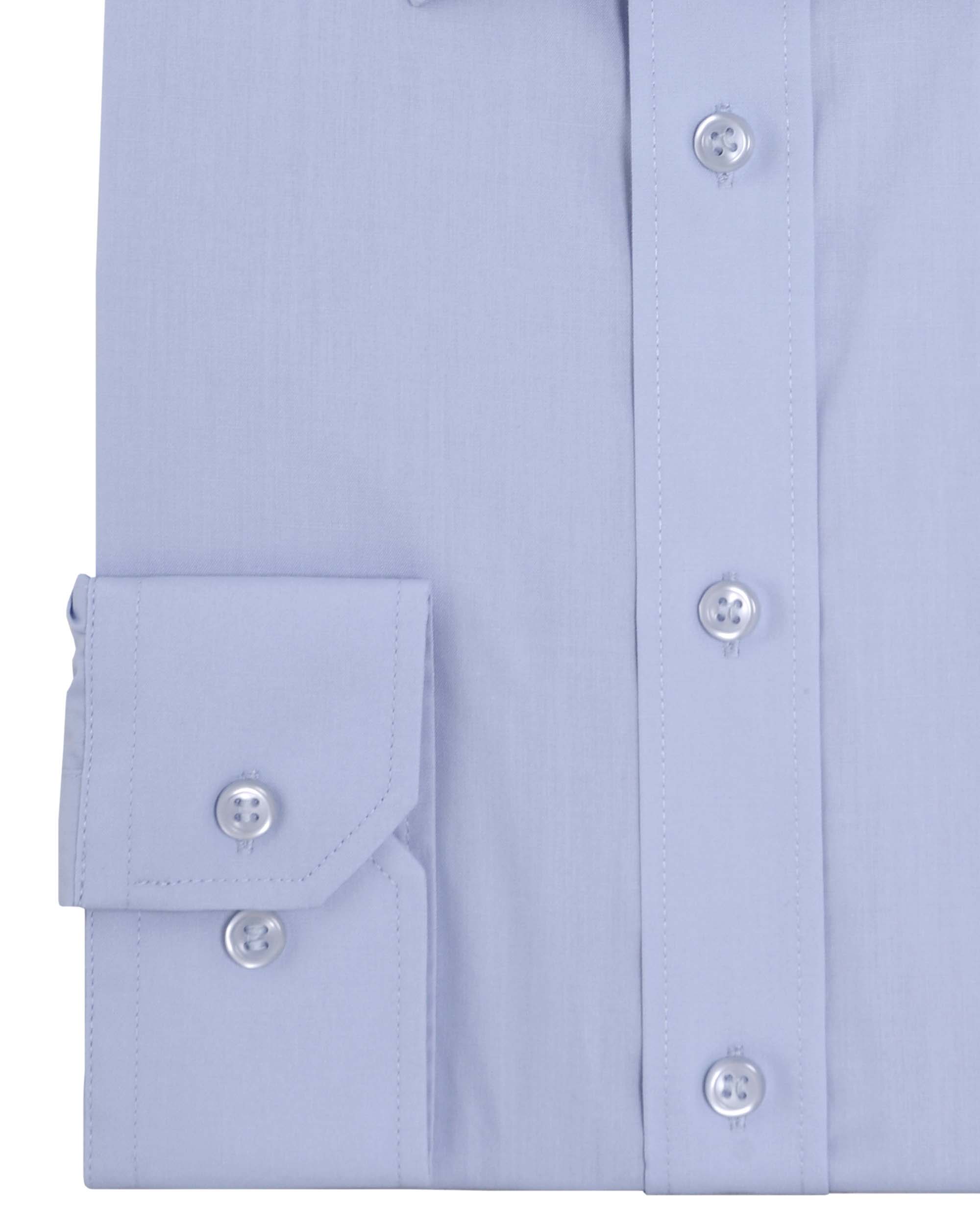 Men’s Double TWO Long Sleeve Single Cuff Poplin Shirt