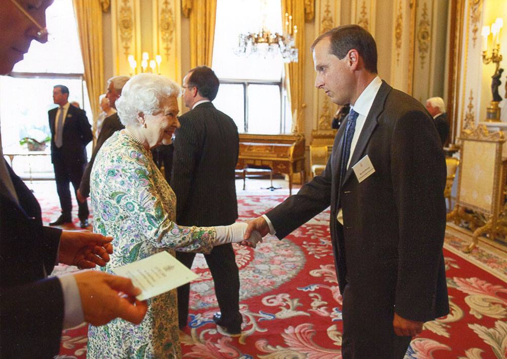 John Donner, Sugdens Director meets the Queen