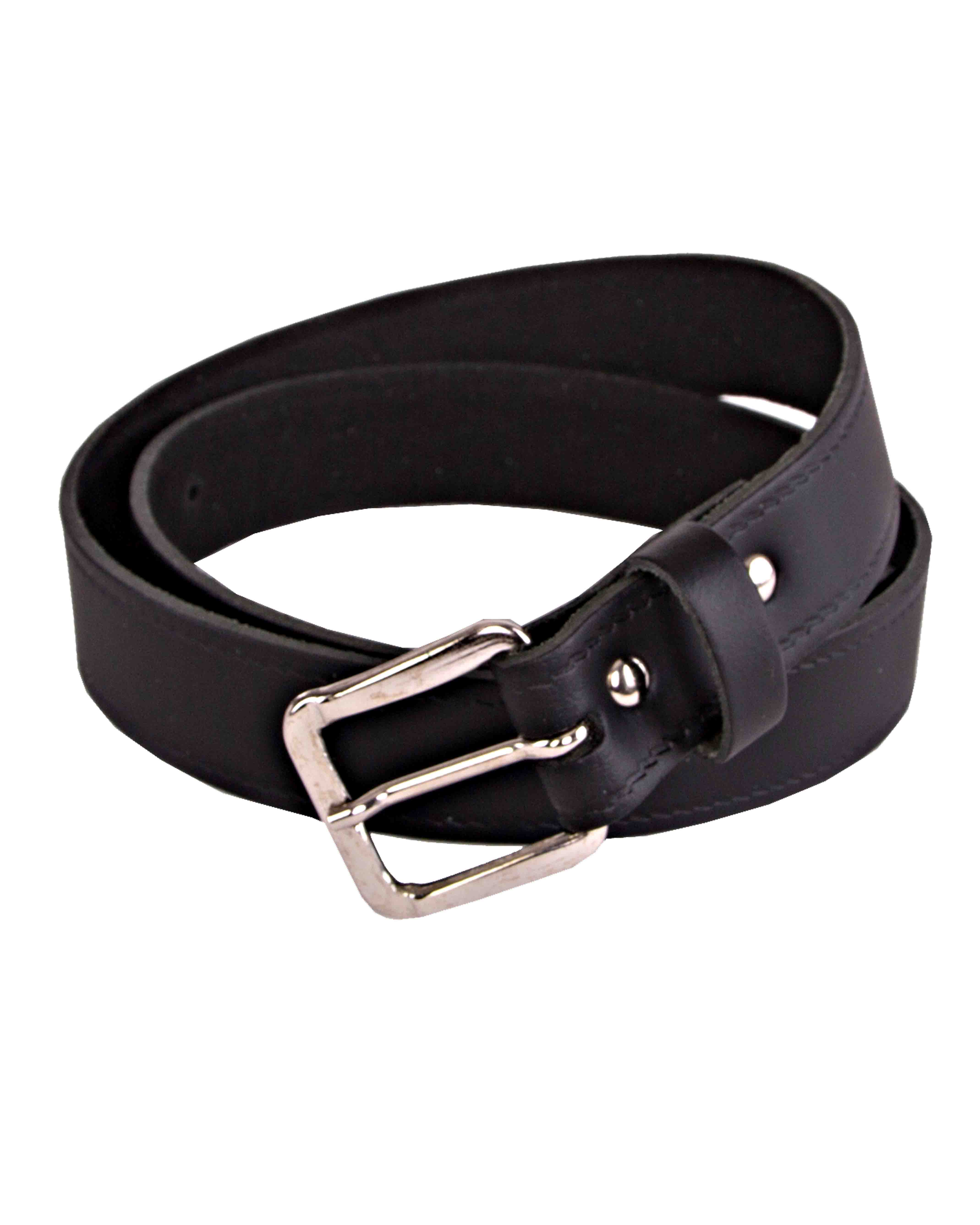 Traditional Black Leather Belt
